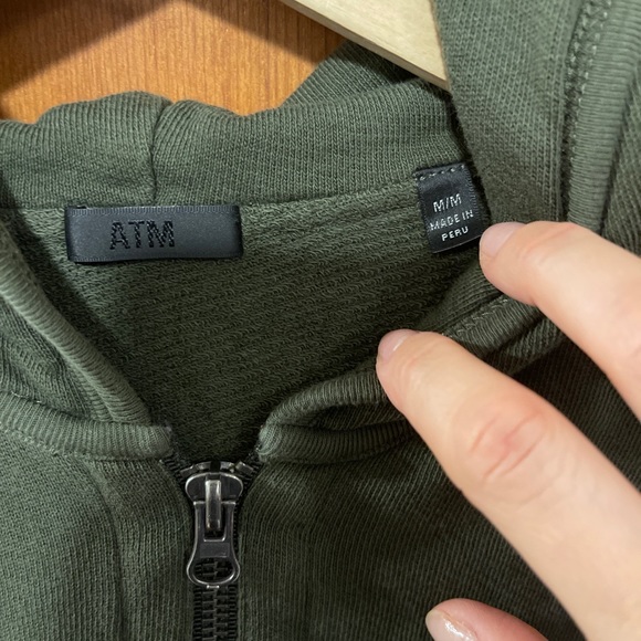 ATM Anthony Thomas Melillo French Terry Full Zip Hoodie Jacket - Picture 7 of 8